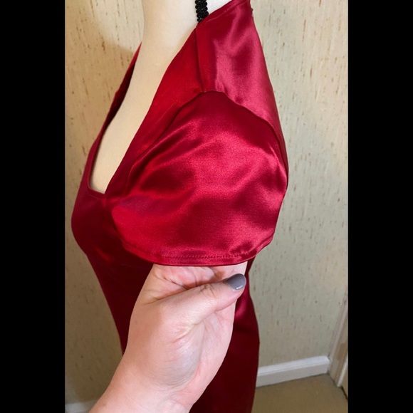 Maria Bianca Nero satin sheath pencil dress. - Picture 5 of 9